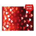 کاغذ کادو قلب دورنگ 50 عدد در یک بسته