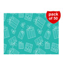 کاغذ کادو طرح تک کادو بسته 50 عددی