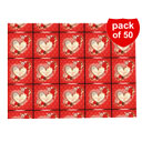 کاغذ کادو طرح ولن قرمز بسته 50 عددی