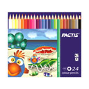 مداد 24 رنگ جعبه مقوایی آبی فکتیس