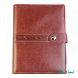 دفتر کلاسوری طرح چرم دکمه دار