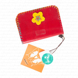 کیف کارتی تکه دوزی (قرمز)