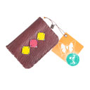 کیف کارتی تکه دوزی (زرشکی)