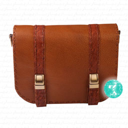 کیف رو دوشی مدل مرمر (2) سایز بزرگ رنگ عسلی