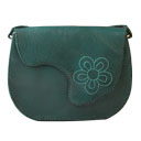 کیف رودوشی زنانه مدل مروارید رنگ سبز تیره