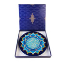 نقاشی پشت شیشه طرح قرآنی دایره ای سرمه ای