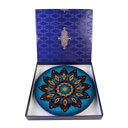 نقاشی پشت شیشه طرح تذهیب دایره ای آبی