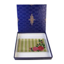 نقاشی پشت شیشه طرح گل سرخ مستطیلی سبز