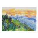 تابلو نقاشی آبرنگ نمای طبیعت کد 16