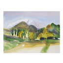 تابلو نقاشی آبرنگ نمای طبیعت کد 18