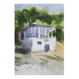 تابلو نقاشی آبرنگ نمای منظره کد 20