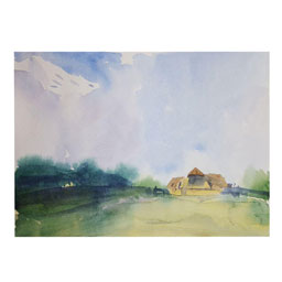 تابلو نقاشی آبرنگ نمای منظره کد 26