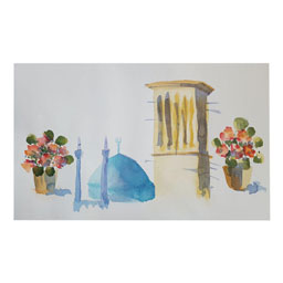 تابلو نقاشی سورئال نمای طبیعت کد 28