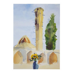 تابلو نقاشی سورئال نمای طبیعت کد 32