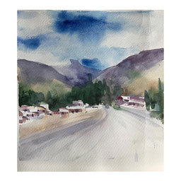 تابلو نقاشی نمای طبیعت کد 45