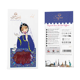 زعفران سرگل ممتاز به آفرین طرح ویدا یک گرمی به آفرین