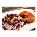 آلبالو پلو با مرغ جوان