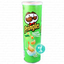 چیپس سیب زمینی و گندم با طعم جعفری و پیاز قوطی پرینگلز