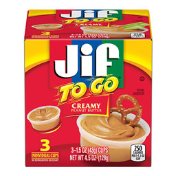 کره بادام زمینی jif to go وزن 129 گرمی جیف