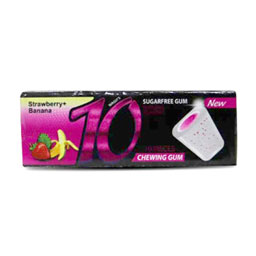 آدامس توت فرنگی و موز 10 عددی 10