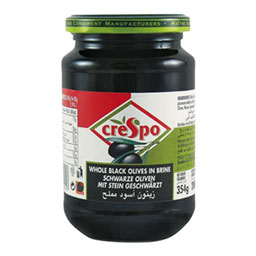 زیتون سیاه شیشه ای 354 گرمی کرسپو