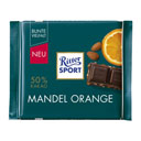 شکلات طعم پرتقال و بادام 100 گرمی ریتر اسپرت