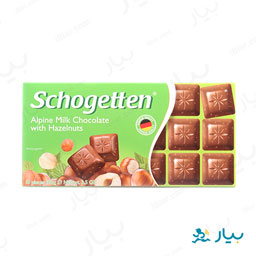 شکلات شیری با فندق 100 گرمی شوجتن
