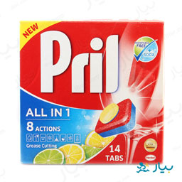 قرص ماشین ظرفشویی لیمویی 14 عددی پریل