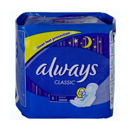 نوار بهداشتی کلاسیک مخصوص شب 8 عددی آلویز