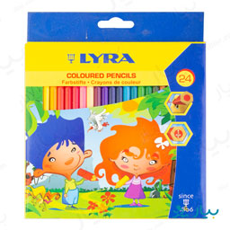 مداد رنگی 3 میلی متری 24 رنگ لیرا