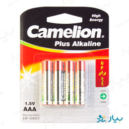 باتری نیم قلم غیر قابل شارژ آلکالاین 6 برابر توان بیشتر 1/5 ولت 4 عددی کاملیون