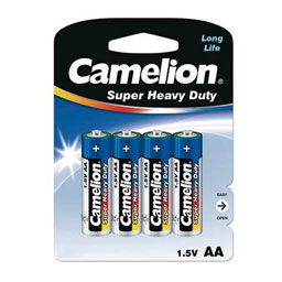 باتری قلمی تعداد 4 عددی کملیون AA مدل Super Heavy Duty R6P-BP4B CAMELION
