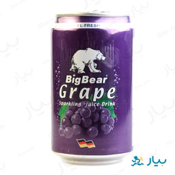 آب میوه گازدار انگور 330 میلی لیتری بیگ بییر