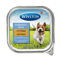 غذای سگ مرغ و ماکارونی 150 گرمی وینستون