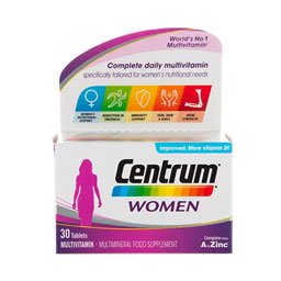 قرص مولتی ویتامین زنانه 30 عددی سنتروم
