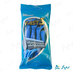 تیغ چند بار مصرف 3 لبه فست 4 عددی سیلور