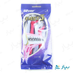تیغ 3 لبه فست 3 زنانه (پک 4 عددی) سیلور