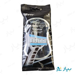 تیغ خودتراش 3 لبه اسمارت3 (4عددی) سیلور