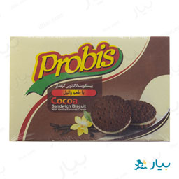 بیسکویت کرمدار وانیل و کاکائو 350 گرمی گرجی