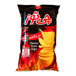 چیپس برگ سیب زمینی تند و آتشین چی توز وزن 60 گرم