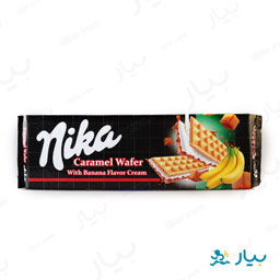 ویفر با کرم موز و کارامل 200 گرمی نیکا