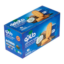 بیسکوئیت پذیرایی نارگیلی با تزئین شکر دلاتو ویتانا 900 گرمی