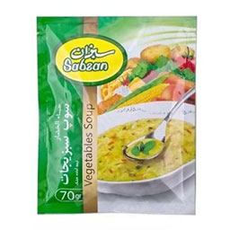 سوپ سبزیجات 70 گرمی سبزان