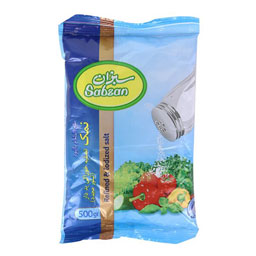 نمک تصفیه خوراکی یددار 500 گرمی سبزان