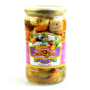 ترشی مخلوط شیشه 650 گرمی مهنام