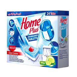 قرص ماشین ظرفشویی 24 عددی 480 گرم هوم پلاس