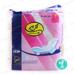 نوار بهداشتی بالدار متوسط 20عددی گل پر