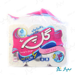 دستمال توالت چهار لایه گلدار 118گرمی گل پر