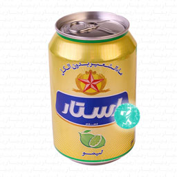 ما<الشعیر مالت قوطی با طعم لیمو بدون الکل 330میلی لیتری استار