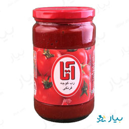 رب گوجه فرنگی 700 گرمی شیشه ای آتا